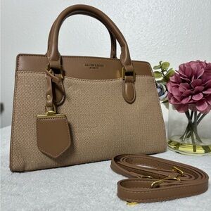 Elegant Structured Satchel Bag - Black Handbag with Gold Details